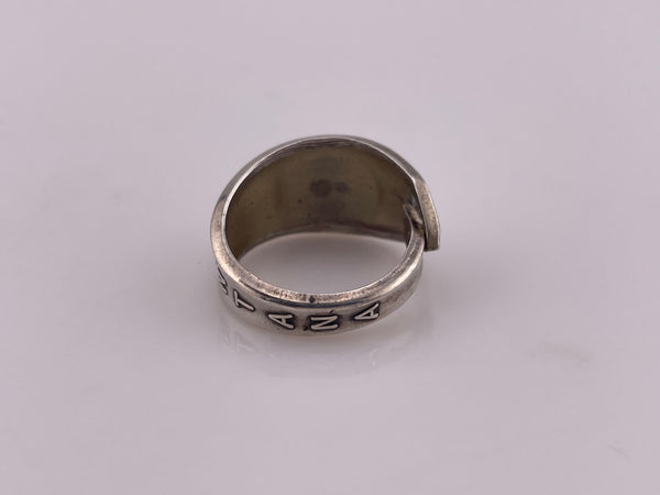 size 8 sterling silver Bell Trading Post Montana souvenir adjustable ring