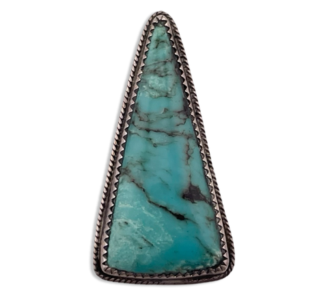 sterling silver turquoise triangle pendant