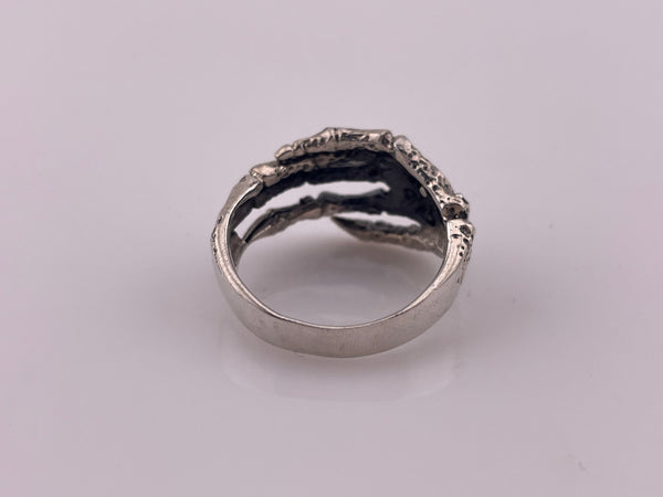 size 9.5 sterling silver skeleton hand ring