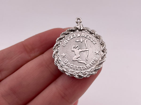 sterling silver Sagittarius the Archer zodiac pendant