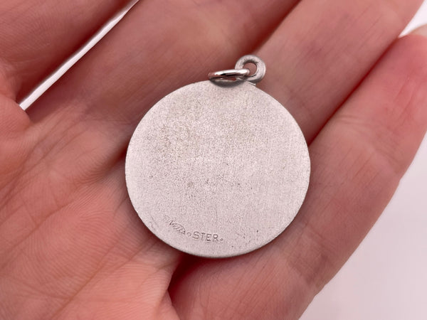 sterling silver rhodium plated Pisces the Fish zodiac pendant