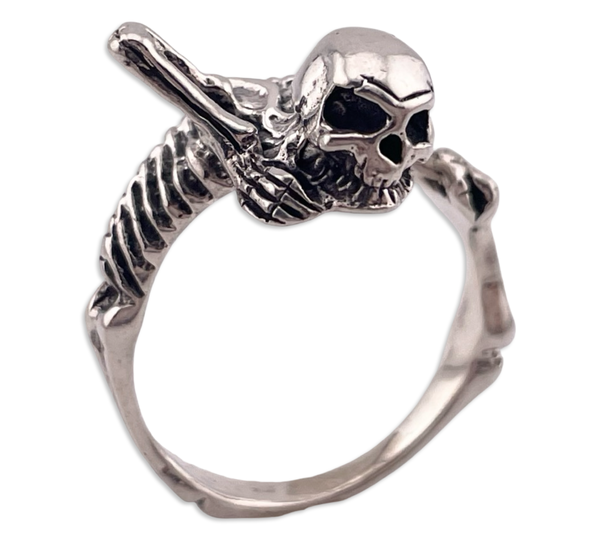 size 10.75 sterling silver skeleton ring