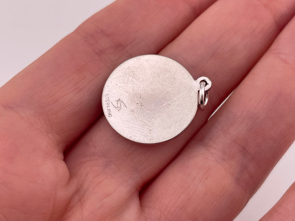 sterling silver rhodium plated Aries zodiac pendant
