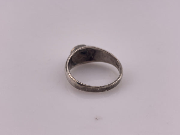 size 8 sterling silver resin yin-yang ring