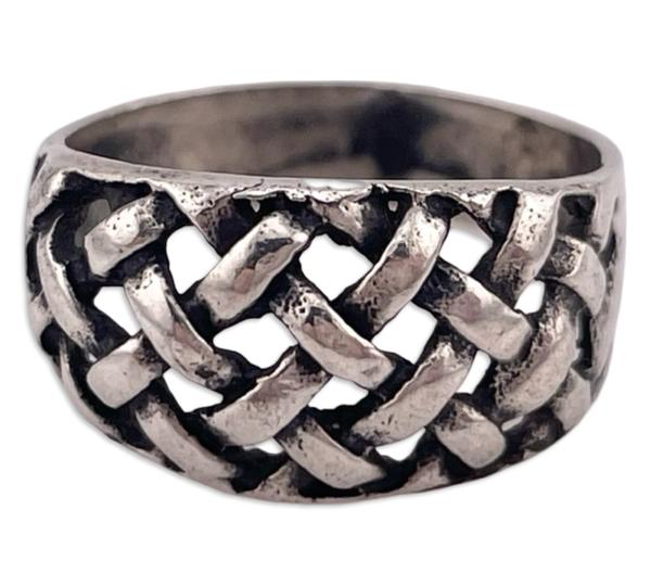 size 6.25 sterling silver woven design ring
