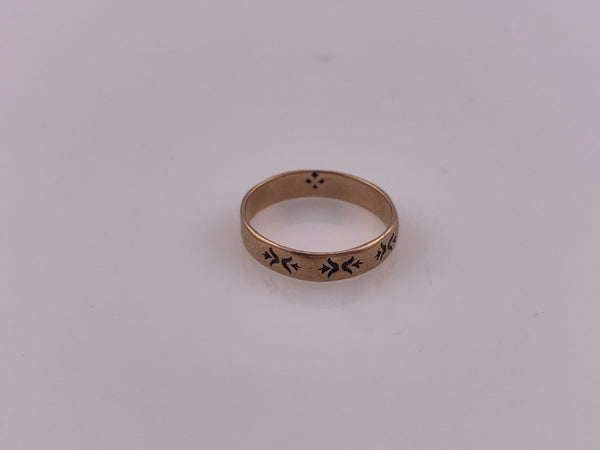 size 3.5 10k rosy yellow gold stamped band ring