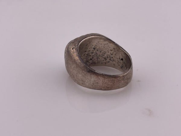 size 10 sterling silver turquoise chunky ring ***Cracked Stone***