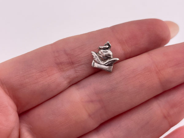 sterling silver petite cherub angel charm pendant