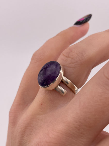 size 6.75 sterling silver amethyst ring