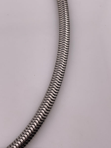 sterling silver 14-7/8" 5.4mm flattened snake chain necklace