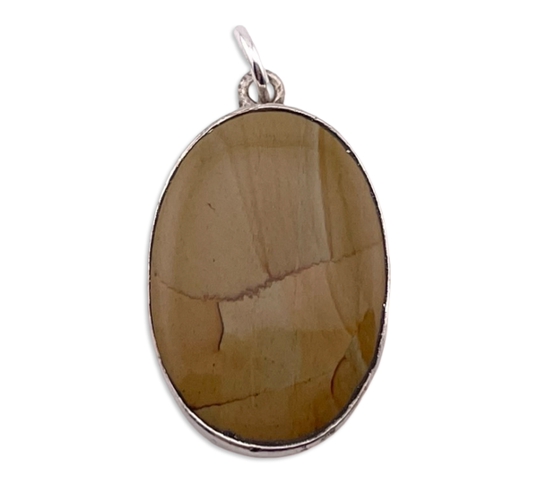 sterling silver jasper pendant