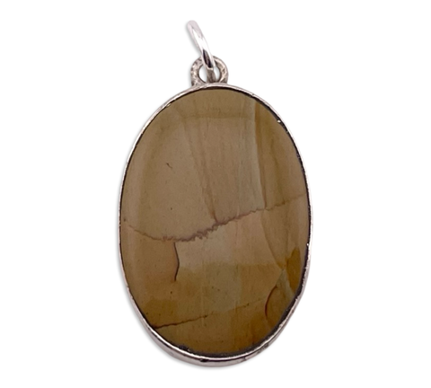 sterling silver jasper pendant