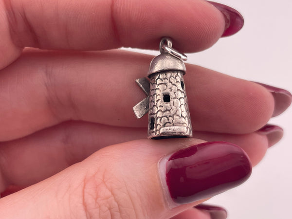 sterling silver windmill pendant