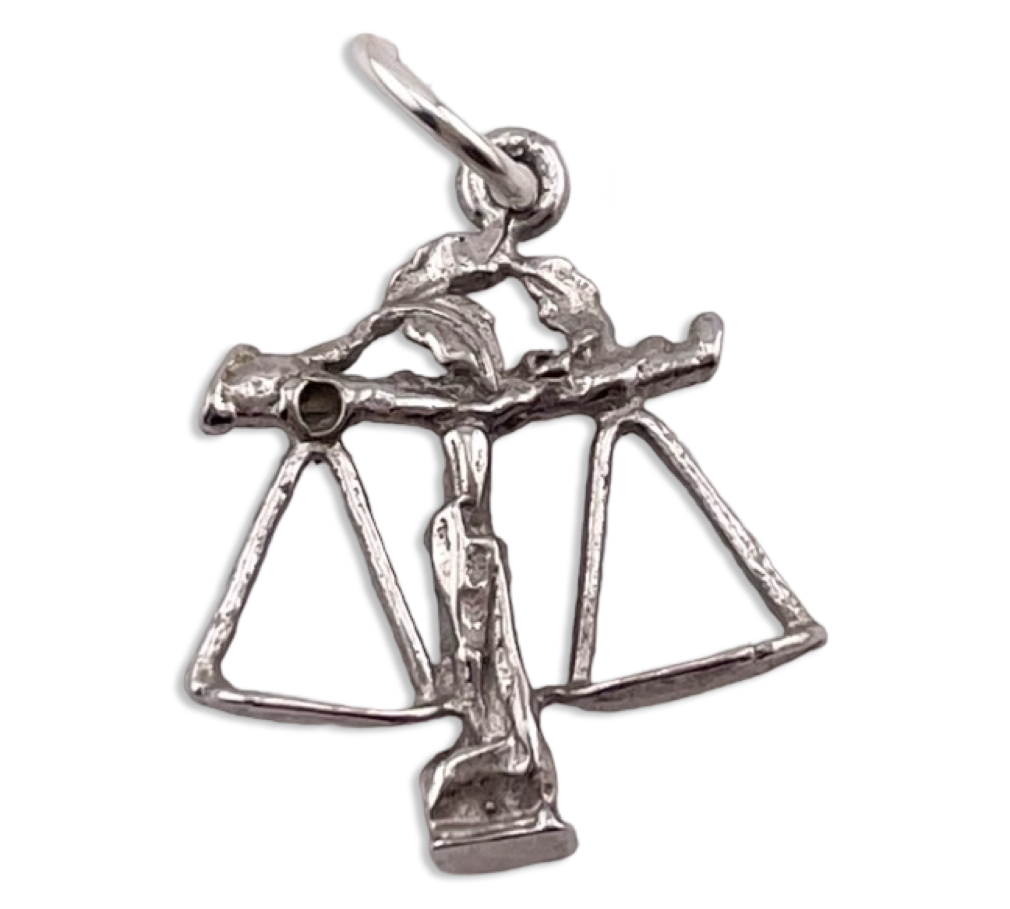 NOT STERLING — scales of justice pendant
