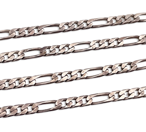 sterling silver 30 1/2" 3.5mm figaro chain link necklace