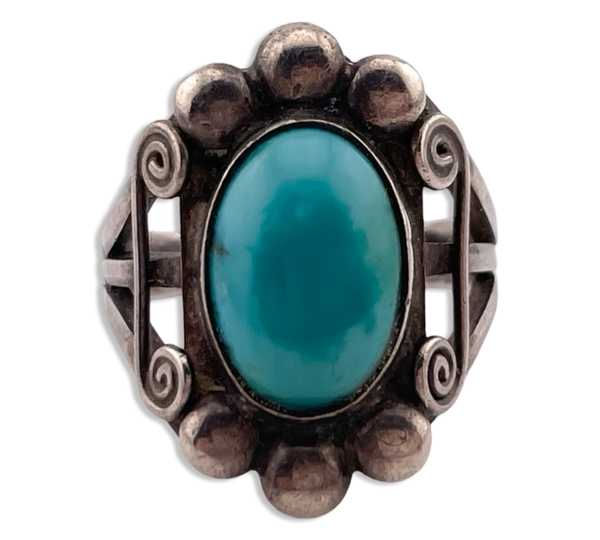 size 5.75 sterling silver turquoise ring