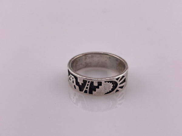 size 9.5 sterling silver storyteller band ring