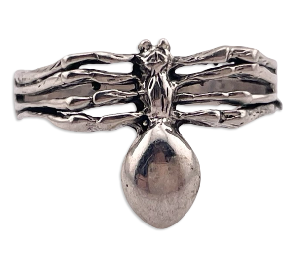 size 12.5 sterling silver spider ring