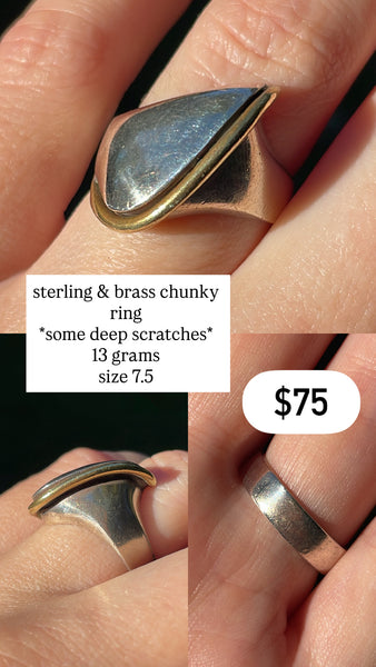 RESERVED PRIVATE LISTING -- sterling silver rings x 2 B40
