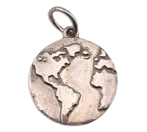 sterling silver world peace Earth dove pendant