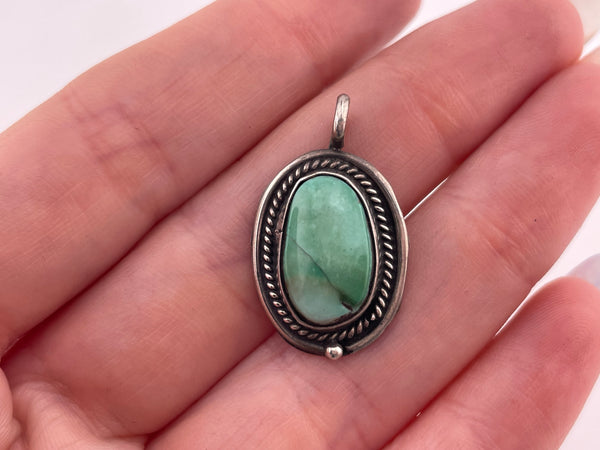 sterling silver turquoise pendant