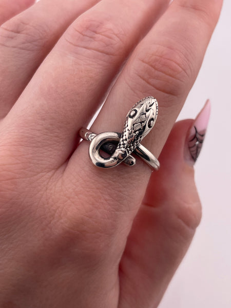 size 10.5 sterling silver Mexican snake ring