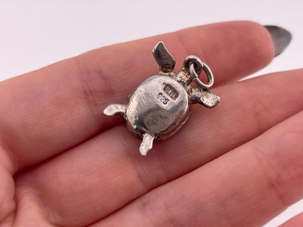 sterling silver sea turtle pendant