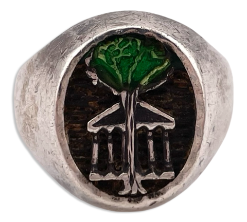 size 9 sterling silver parthenon olive tree ring