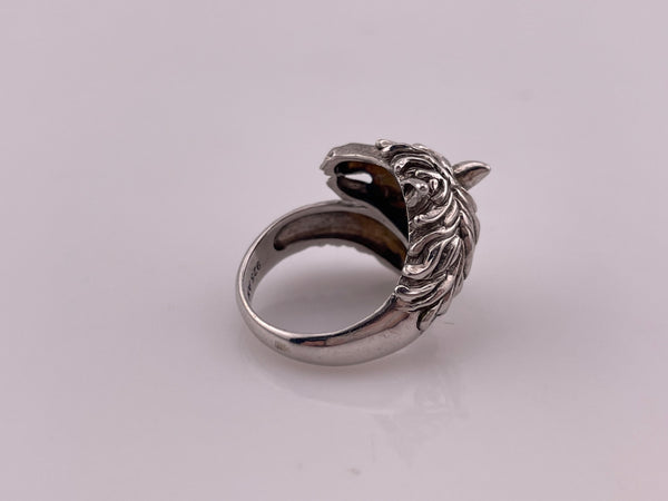 size 6.25 sterling silver horse ring