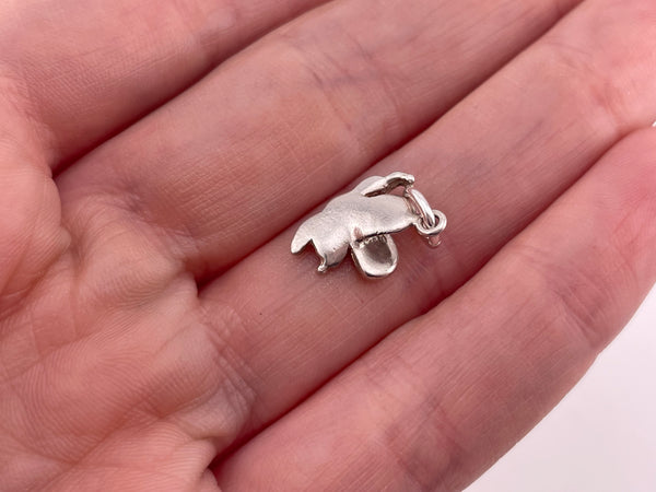 sterling silver small butterfly charm pendant