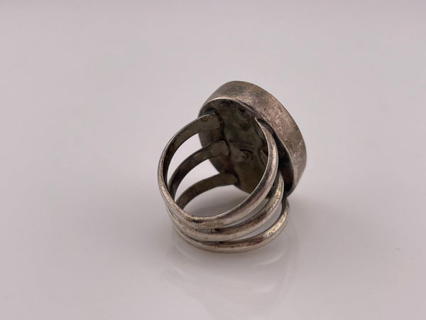 size 6.75 sterling silver landscape jasper ring