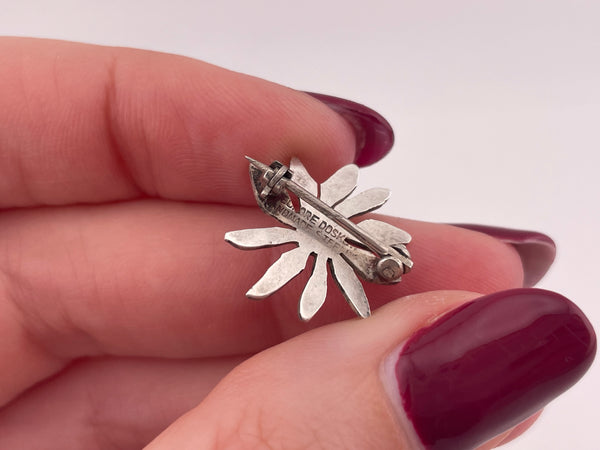 sterling silver Leonore Doskow small flower brooch pin