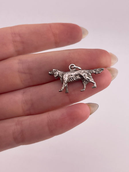 sterling silver dog pendant