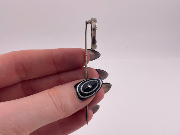 800 silver horseshoe stick pin