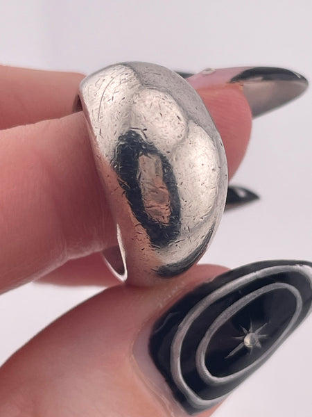 size 6.5 sterling silver James Avery very worn stoneless dome ring