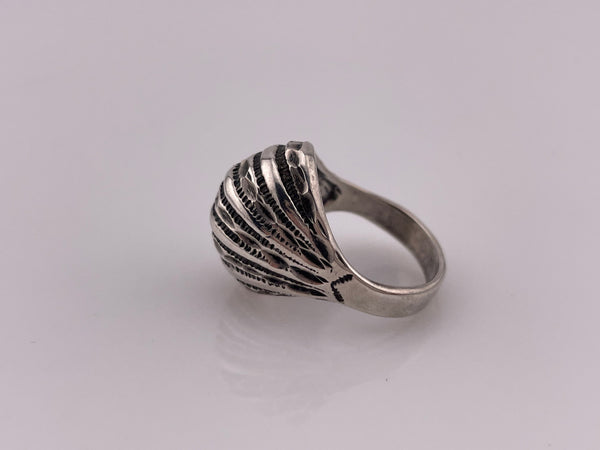 size 6.75 sterling silver etched domed design ring