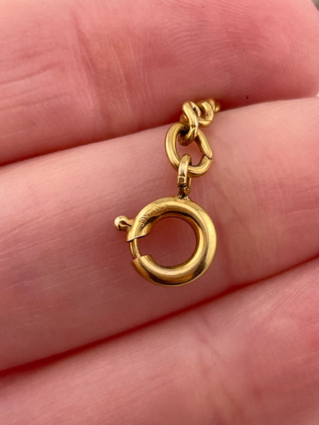 gold filled 24" curb chain necklace