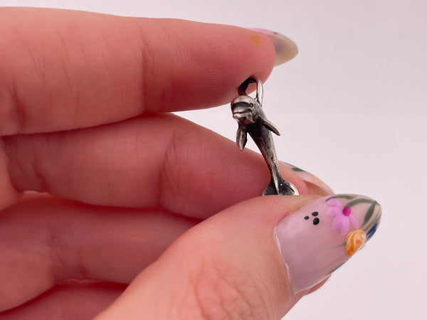 sterling silver dolphin pendant