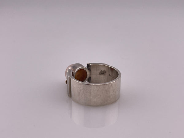 size 7.75 sterling silver gold wash Silpada pearl ring