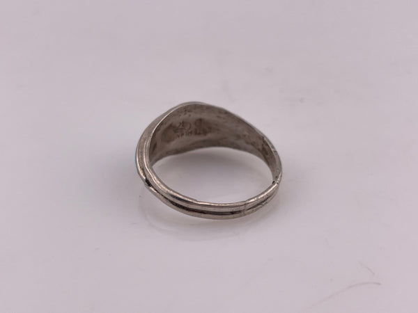 size 9.5 sterling silver multi-stone inlay ring