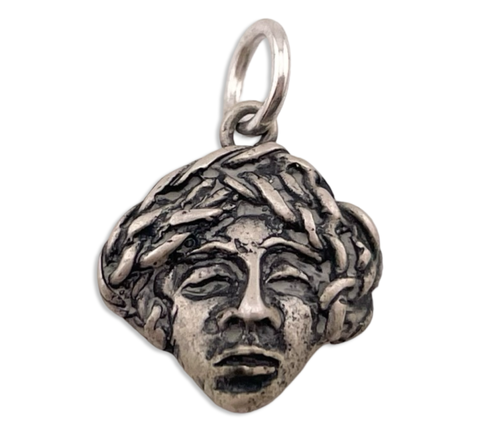 sterling silver face pendant