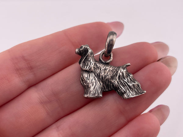sterling silver English Cocker Spaniel dog pendant