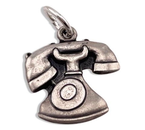 sterling silver telephone pendant