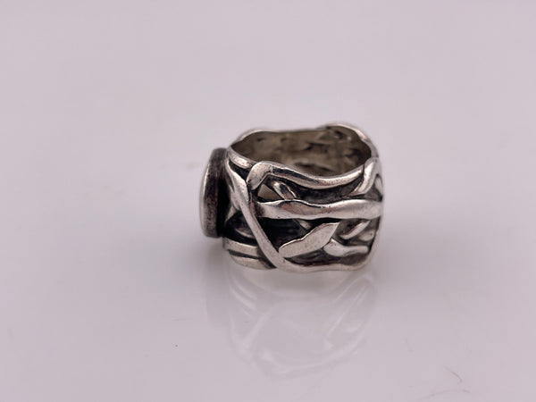 size 8.25 sterling silver Silpada wide band pearl ring