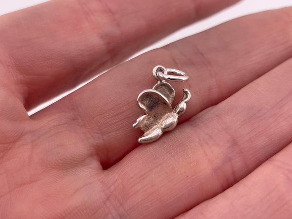 sterling silver small butterfly charm pendant