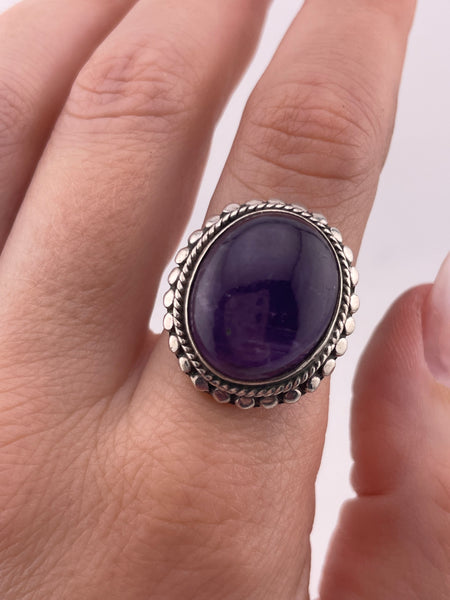 size 9.25 sterling silver amethyst ring