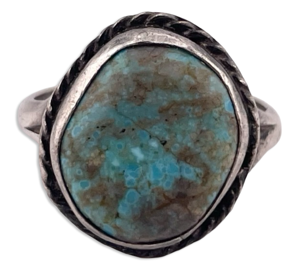size 7 sterling silver turquoise ring
