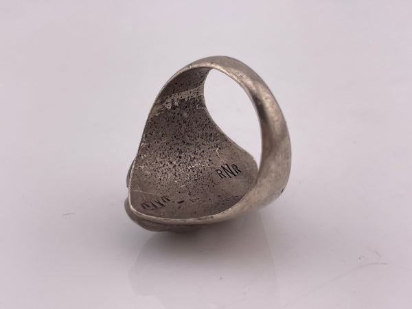 size 10.5 sterling silver two stone turquoise ring