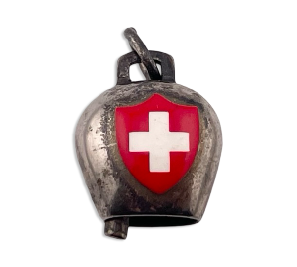 800 silver cross bell pendant