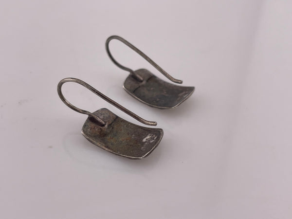 sterling silver hammered hook earrings